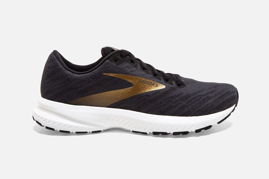 Brooks Running Shoes - Launch 7 Road Mens - Black/Gold - ISO-041785